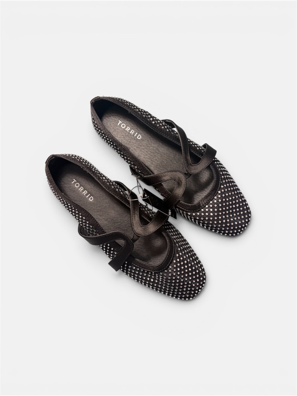 Torrid Mary Jane Flat Shoes Rhinestones Mesh New Womens 9 WW